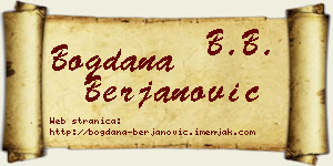 Bogdana Berjanović vizit kartica